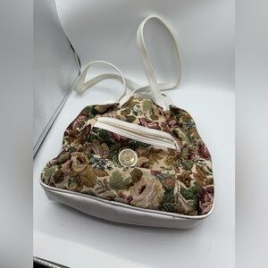 Vintage 80s Mitzi Floral Tapestry Shoulder Bag